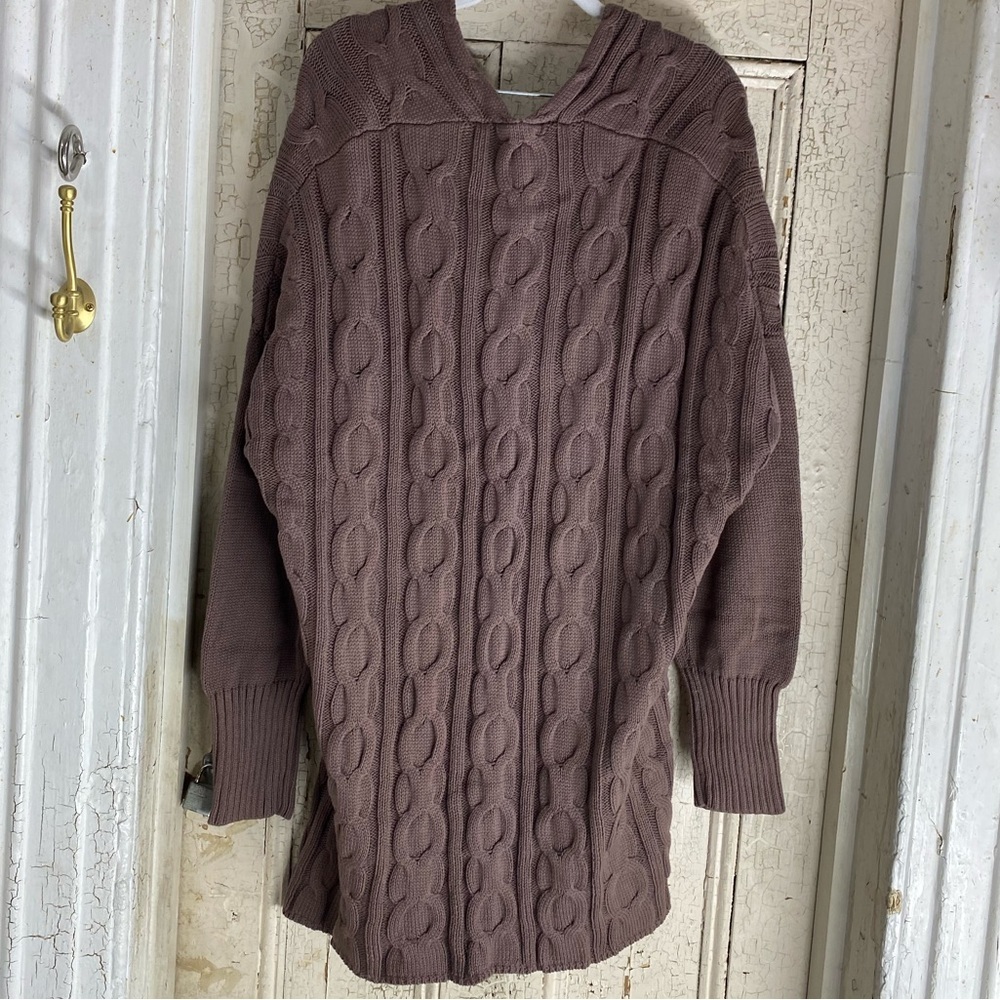 Chunky Cable Knit Split Hem Oversized Sweater Dre… - image 4